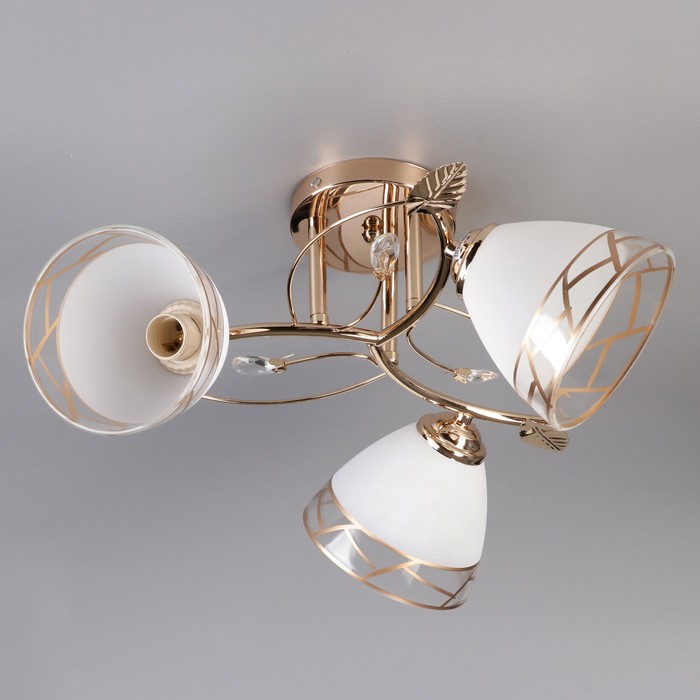 Люстра "Мариетта" 3x60Вт E27 золото 35x35x22 см.