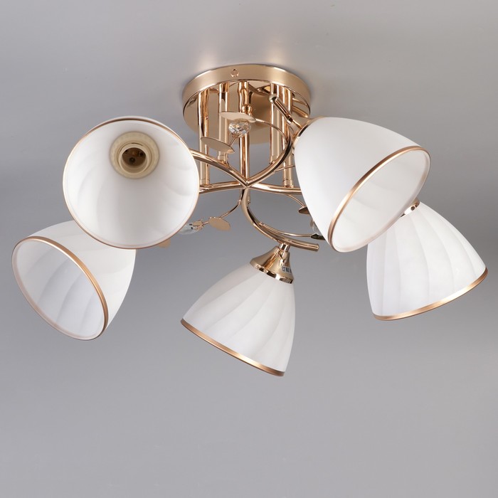 Люстра "Азалия" 5x60Вт E27 золото 50x50x22 см.