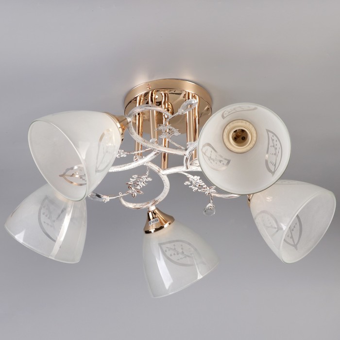 Люстра "Розана" 5x60Вт E27 белый 50х50х22 см.