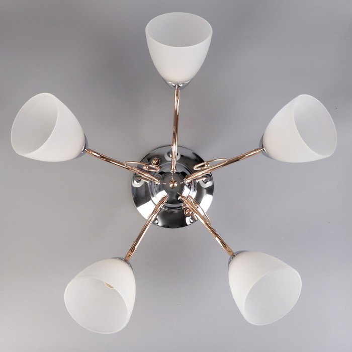 Люстра "Пассаж" 5x60Вт E27 хром-золото