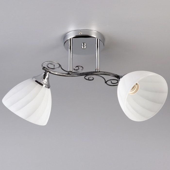 Люстра "Ригель" 2x60Вт E27 хром 50х25см.