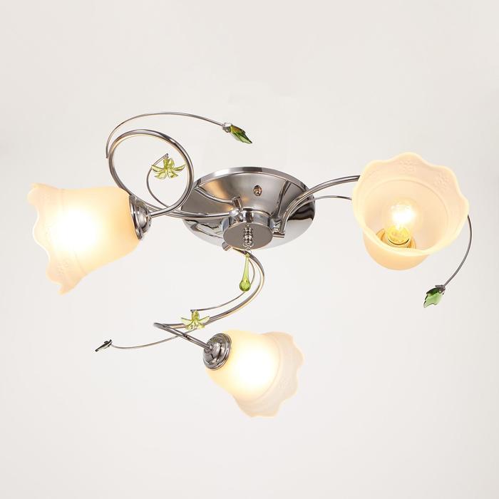 Люстра "Ревьера" 3x60Вт E14 хром 60х60х25см.