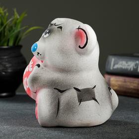 

Копилка "Мишка с сердечком" 14см