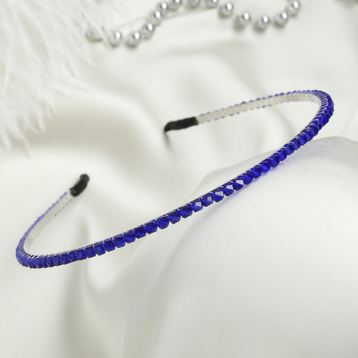 Ободок для волос "Ледяная сказка" 0,3 см синий