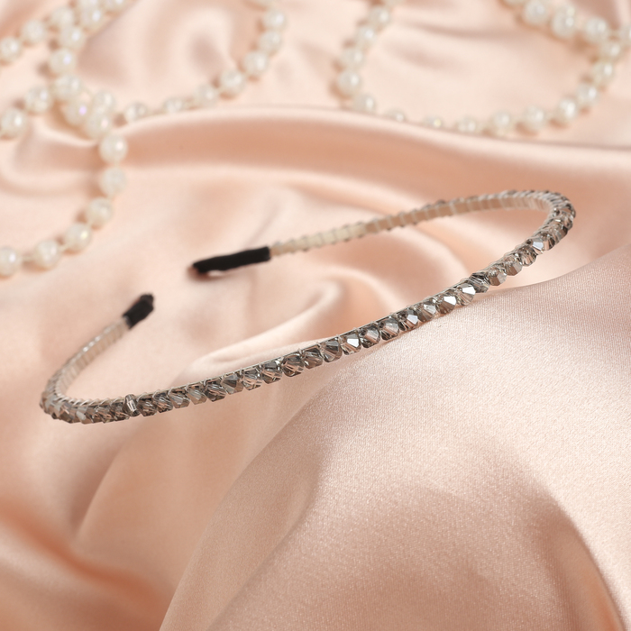 Ободок для волос "Ледяная сказка" 0,3 см серый