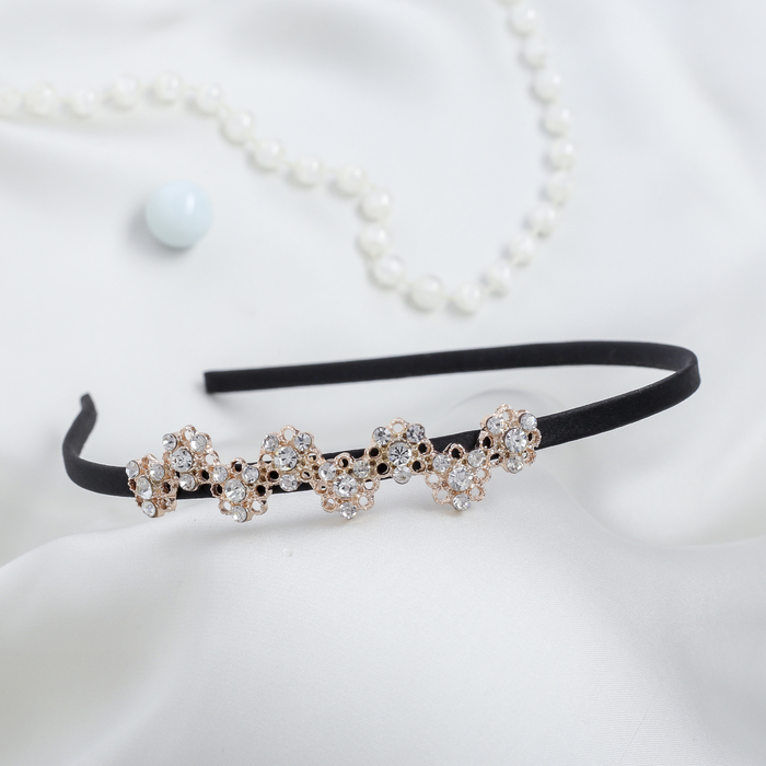 Ободок для волос "Афина" 0,5 см васильки