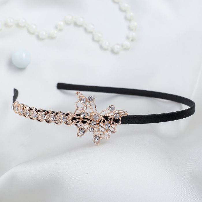 Ободок для волос "Артемида" 0,5 см бабочка