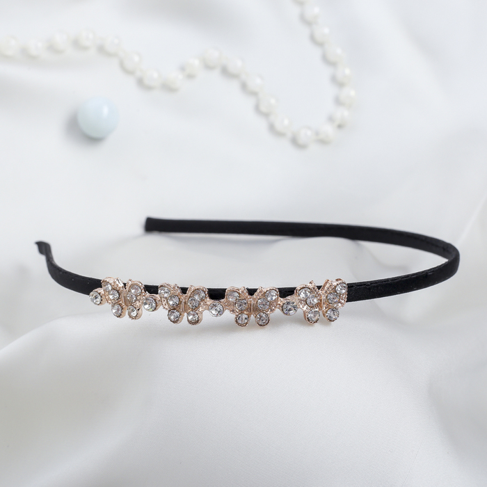 Ободок для волос "Афина" 0,5 см бабочки