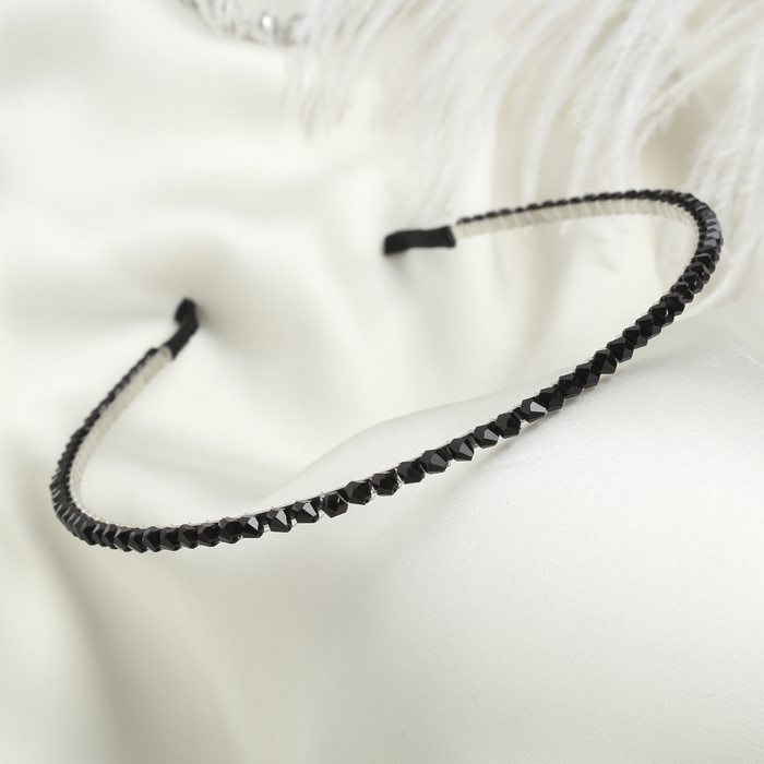 Ободок для волос "Ледяная сказка" 0,3 см черный