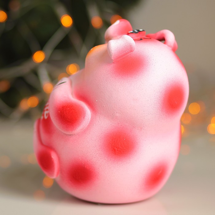 Копилка "Свинка: чтобы не откинуть лапки, положи в копилку бабки!" розовая