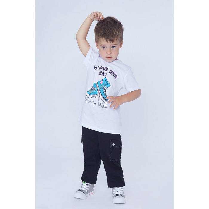 Футболка для мальчика, рост 98-104 см (28), цвет белый