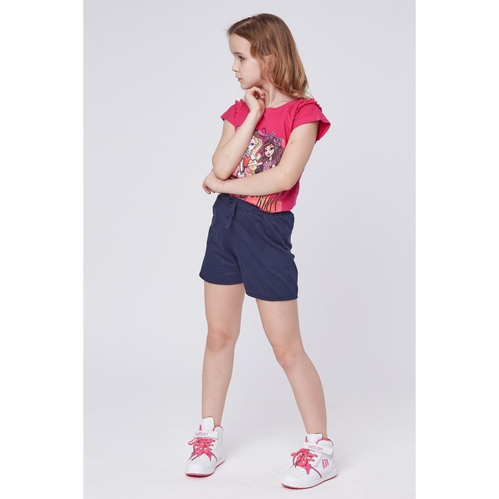 Шорты для девочки, цвет синий, 104-110 см (30)
