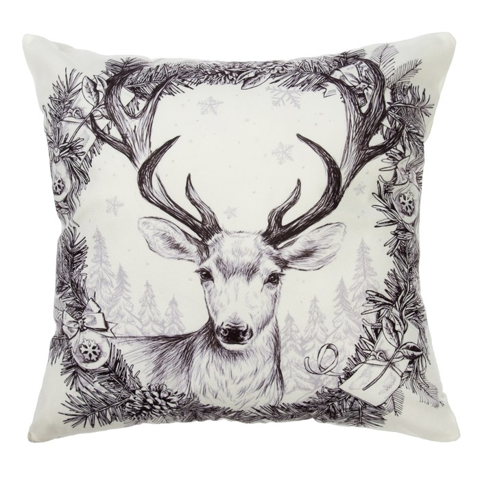 Наволочка декоративная Collorista "Царь тайги" 40х40 см, велюр, 100% п/э