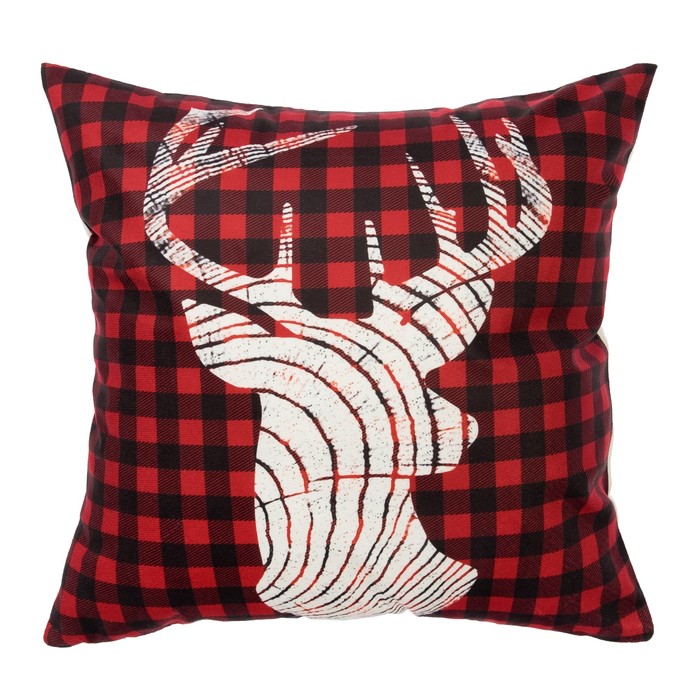 Наволочка декоративная Collorista "Олень" 40х40 см, велюр, 100% п/э