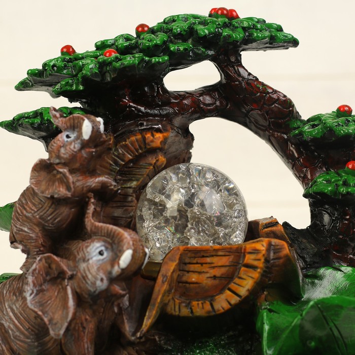 Фонтан "Два слоника" 13х17,5х26 см (с подсветкой)