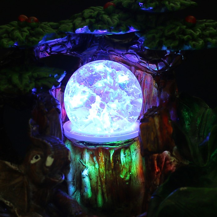 Фонтан "Два слона под деревом" 14х18х25 см (с подсветкой)