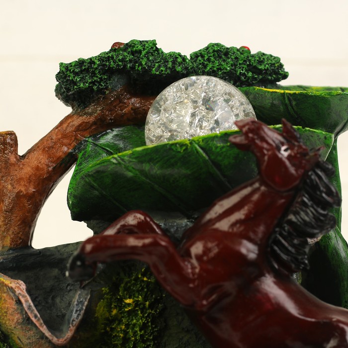 Фонтан "Кони у ручья" 15х19х24 см (с подсветкой)