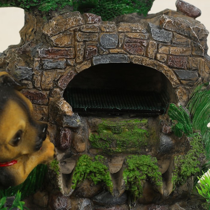 Фонтан "Щенок у водопада" 14х17,5х25 см (с подсветкой)