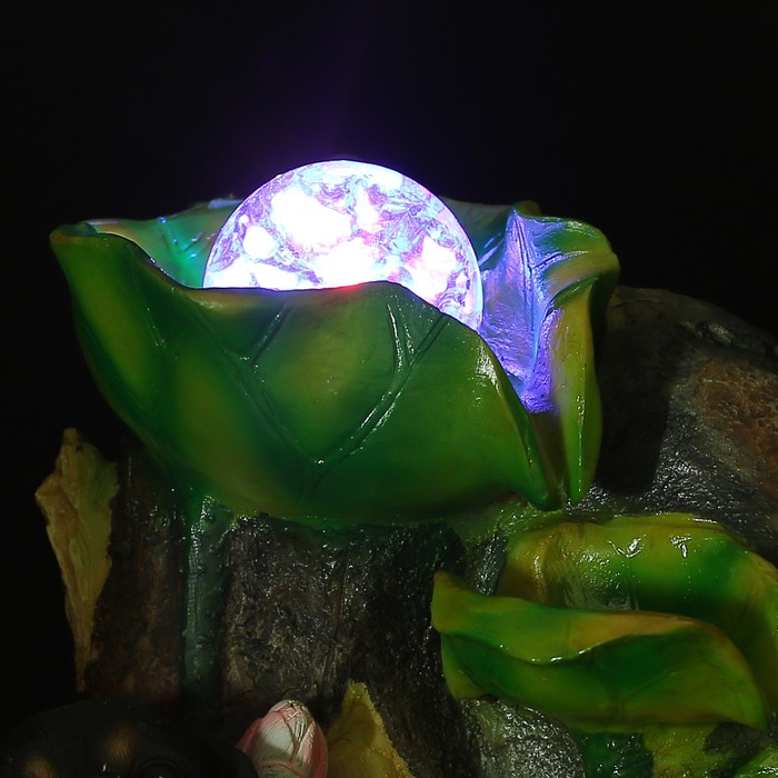 Фонтан "Собачки в кувшинках" 16х19х27 см (с подсветкой)