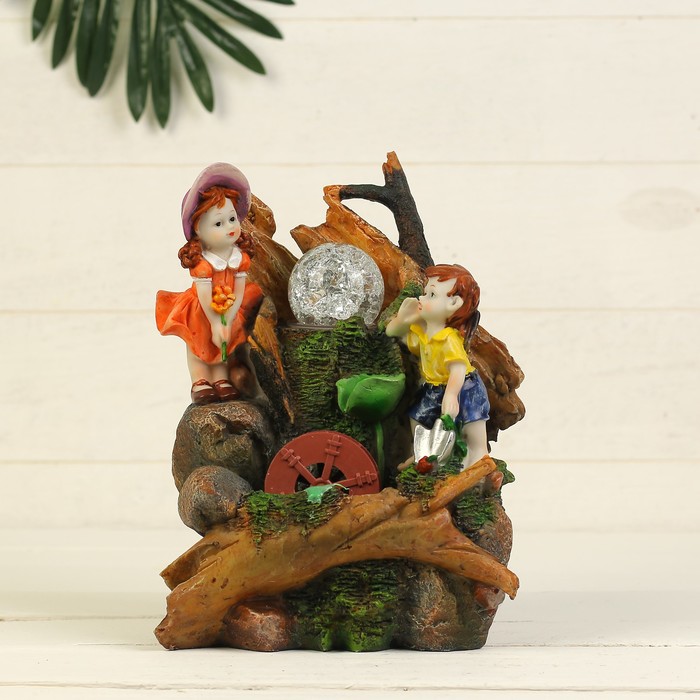 Фонтан "Каникулы в деревне" 11х15х25 см (с подсветкой)