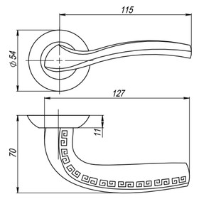 

Ручка раздельная Punto GERION TL CF-17, цвет кофе