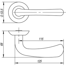 

Ручка раздельная Punto SIMFONIA TL SG/GP-4, матовое золото/золото