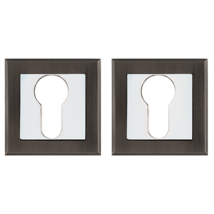 Накладка под цилиндр Punto ET QL GR/CP-23, цвет графит/хром