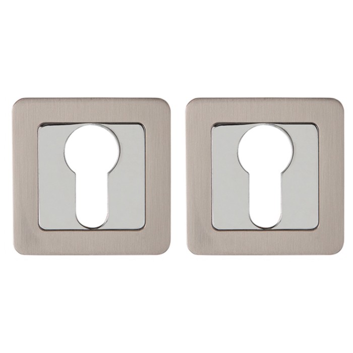 Накладка под цилиндр Punto ET QR SN/CP-3, цвет матовый хром/хром