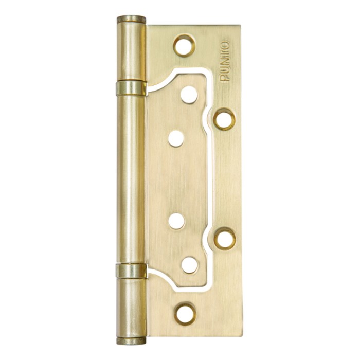 Петля универсальная Punto 200-2B SB, 125x2.5 мм, без врезки, цвет матовое золото, 2 шт.