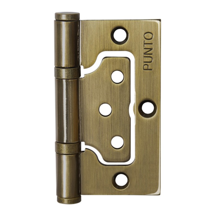 Петля универсальная Punto 200-2B AB, 75x2.5 мм, без врезки, цвет бронза, 2 шт.
