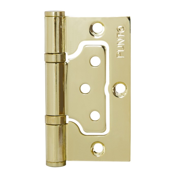 Петля универсальная Punto 200-2B PB, 75x2.5 мм, без врезки, цвет латунь, 2 шт.