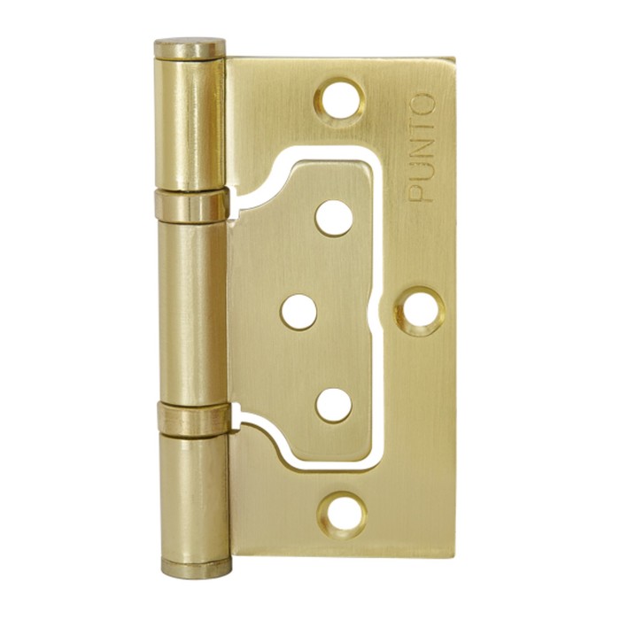 Петля универсальная Punto 200-2B SB, 75x2.5 мм, без врезки, цвет матовое золото, 2 шт.