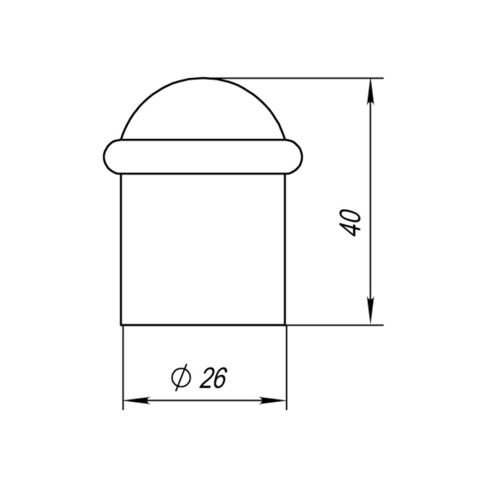 Упор дверной Punto DS PF-40 SG-4, цвет матовое золото