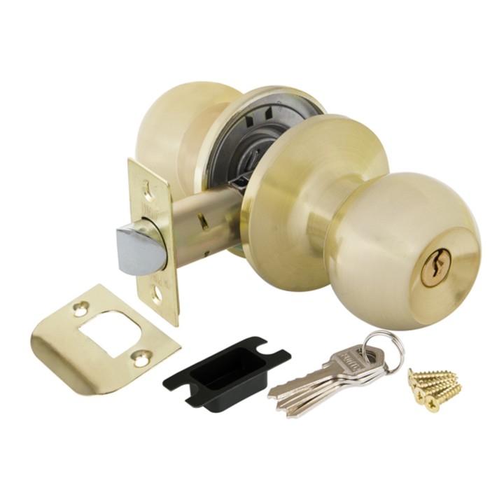 Ручка защелка Punto 6072 SB-E, ключ/фиксатор, цвет, цвет матовое золото