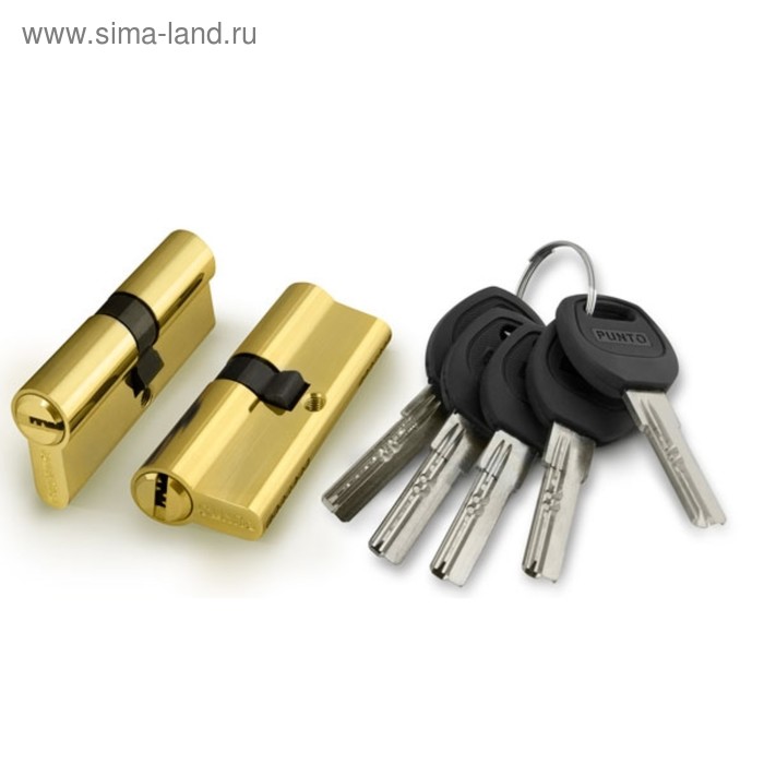 

Цилиндровый механизм Punto A200/70 PB, 30х10х30 мм, 5 ключей, цвет латунь