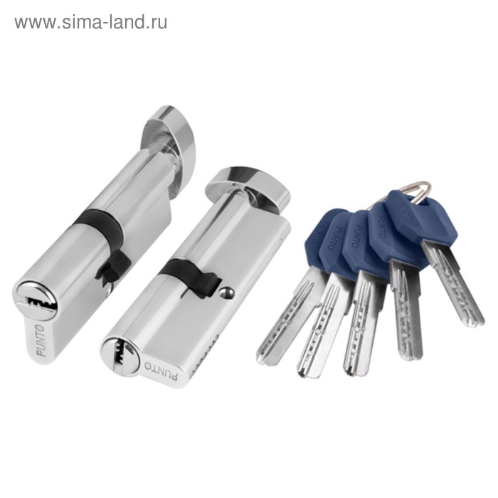 

Цилиндровый механизм Punto Z402/110 CP, с вертушкой, 50+10+50, 5 ключей, цвет хром