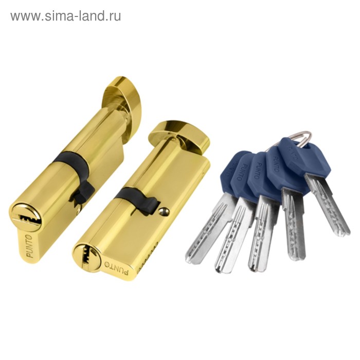 

Цилиндровый механизм Punto Z402/80 PB, с вертушкой, 30х10х40 мм, цвет золото