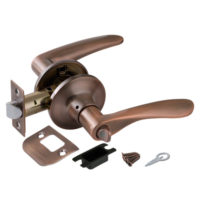 Ручка защелка Punto 6020 AC-B, с фиксатором, цвет медь