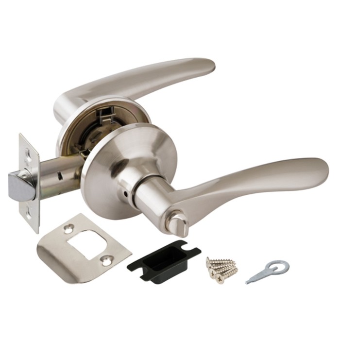 Ручка защелка Punto 6020 SN-B, с фиксатором, цвет матовый хром