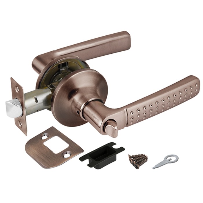 Ручка защелка Punto 6026 AC-B, с фиксатором, цвет медь