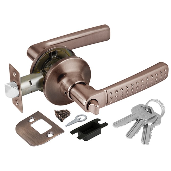 Ручка защелка Punto 6026 AC-E, ключ/фиксатор, цвет, цвет медь