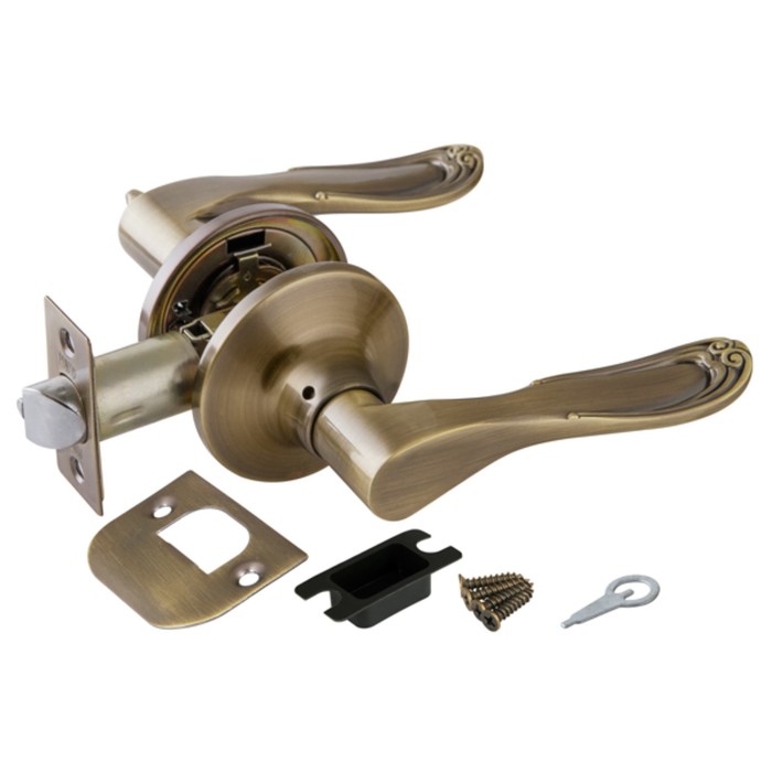 Ручка защелка Punto 6030 AB-P, без фиксатора, цвет бронза