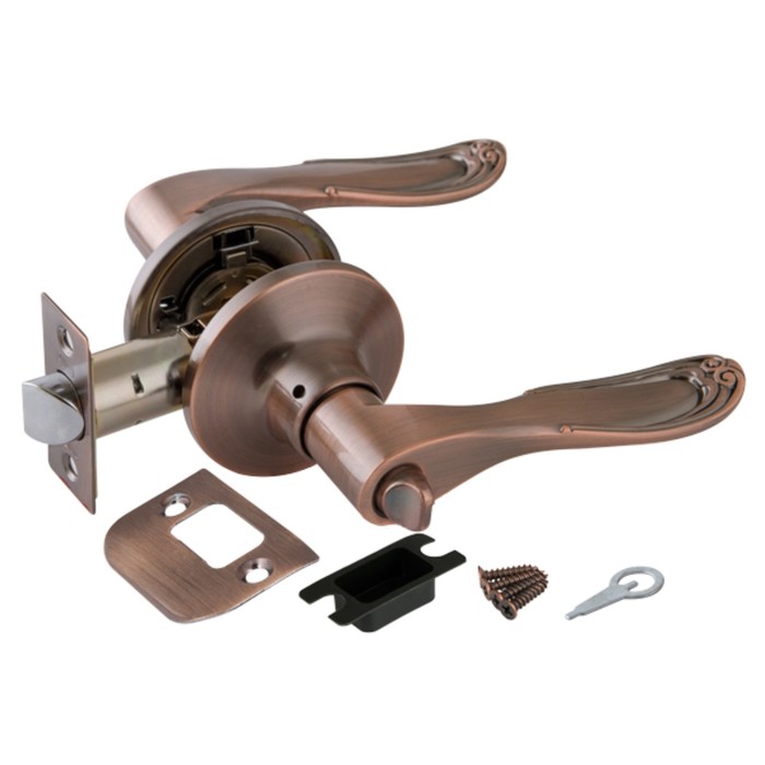 Ручка защелка Punto 6030 AC-B, с фиксатором, цвет медь