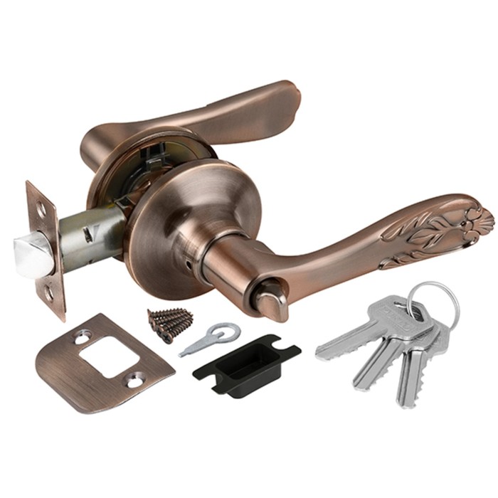 Ручка защелка Punto 6033 AC-E, ключ/фиксатор, цвет, цвет медь