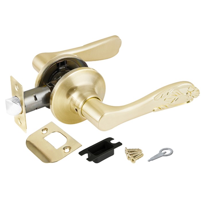 Ручка защелка Punto 6033 SB-P, без фиксатора, мат. цвет золото