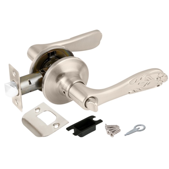 Ручка защелка Punto 6033 SN-B, с фиксатором, цвет матовый хром