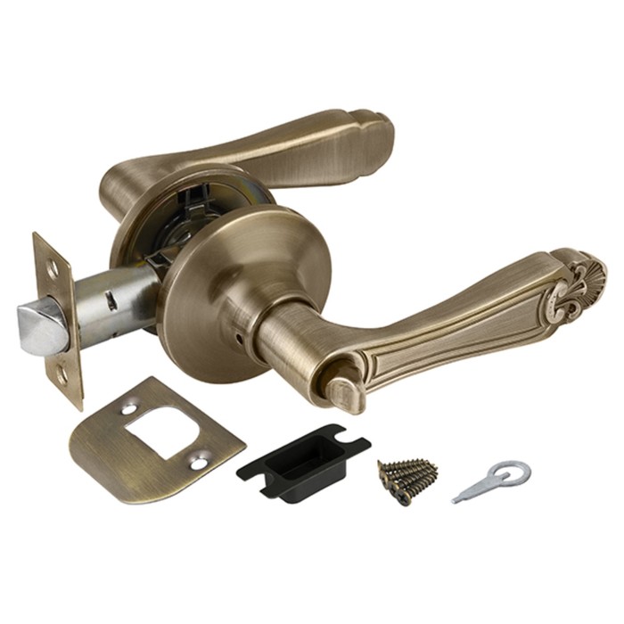 Ручка защелка Punto 6037 MAB-B, с фиксатором, цвет матовая бронза