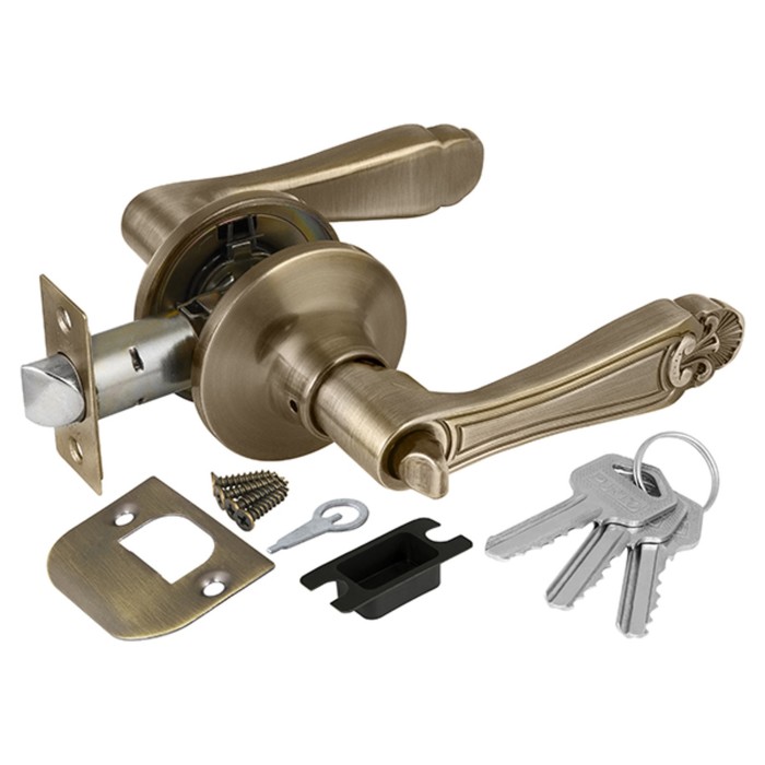 Ручка защелка Punto 6037 MAB-E, ключ/фиксатор, цвет матовая бронза