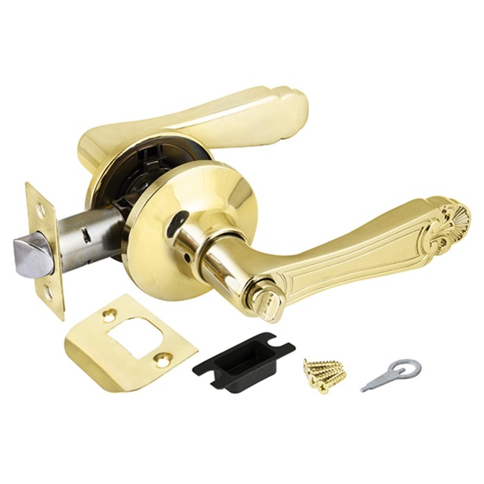 Ручка защелка Punto 6037 PB-B, с фиксатором, цвет золото