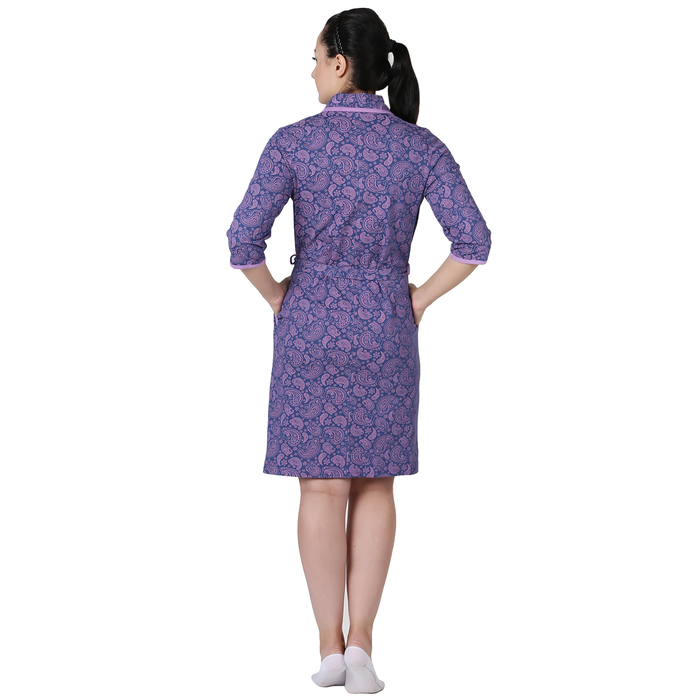 Комплект женский (халат, сорочка) Бабочка цвет фиолетовый, р-р 48